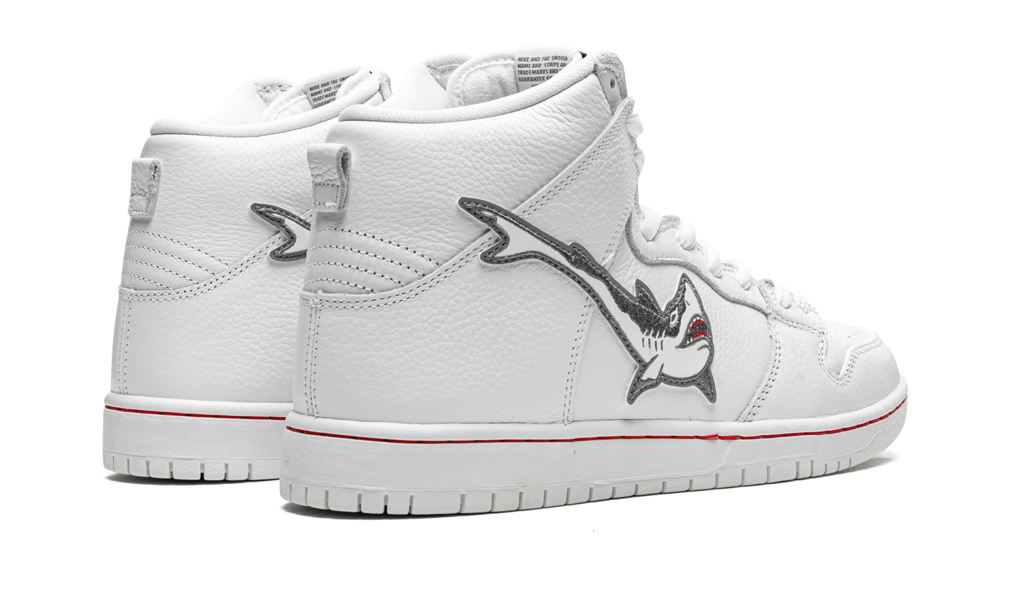 Nike SB Dunk High Pro ISO Oski Great White - Shark Embroidered Skate Shoe DC8908