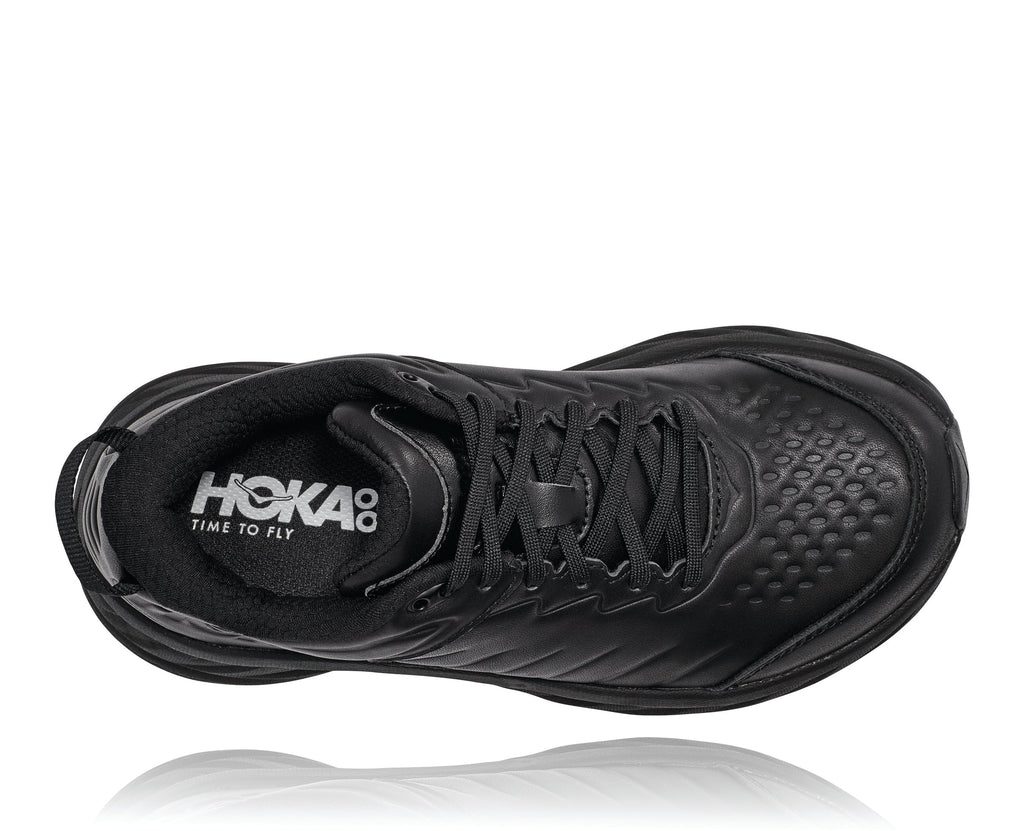 Women's Hoka Bondi SR: Slip-Resistant Work & Walking Shoes with Water-Resistant Leather