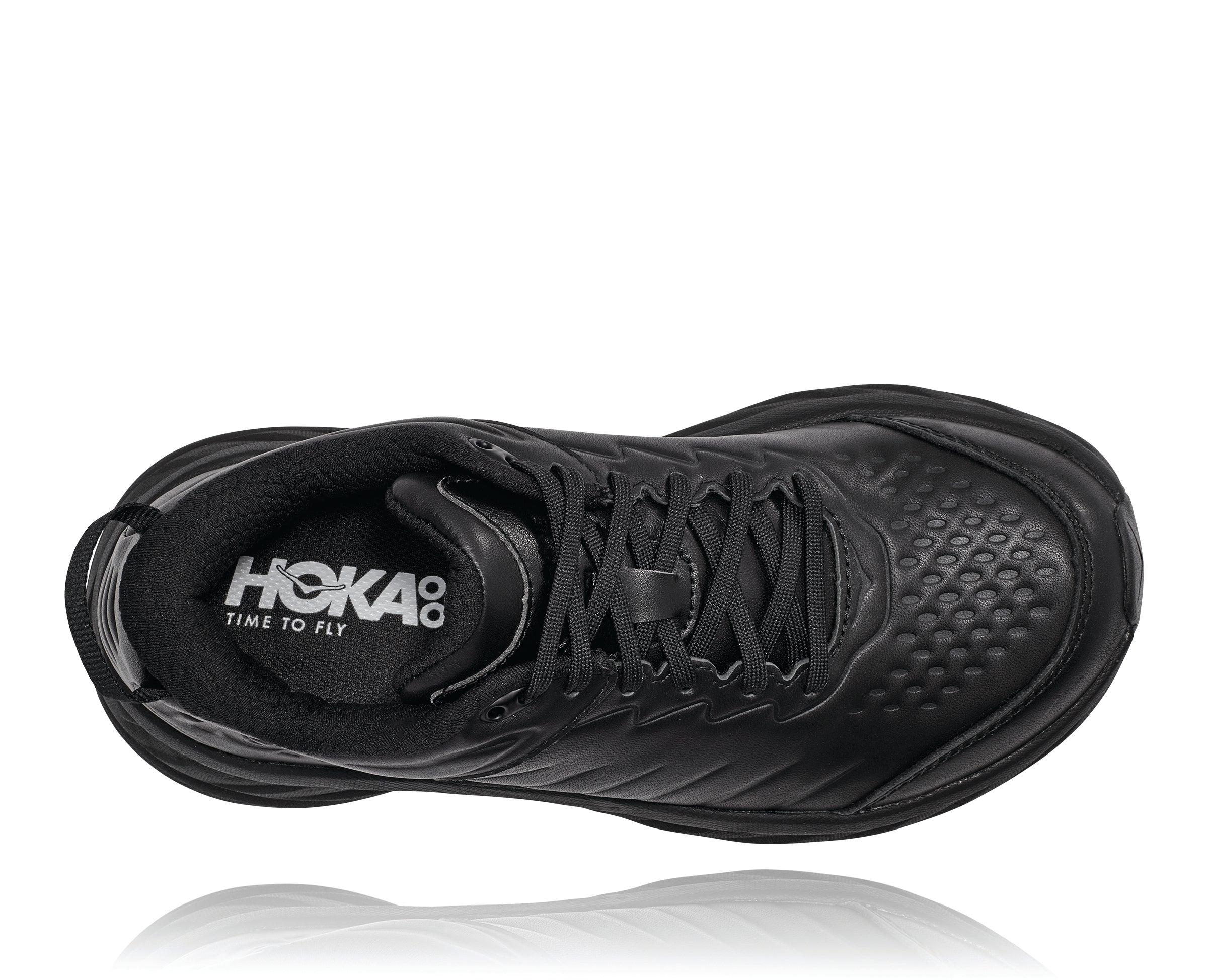 Women's Hoka Bondi SR: Slip-Resistant Work & Walking Shoes with Water-Resistant Leather