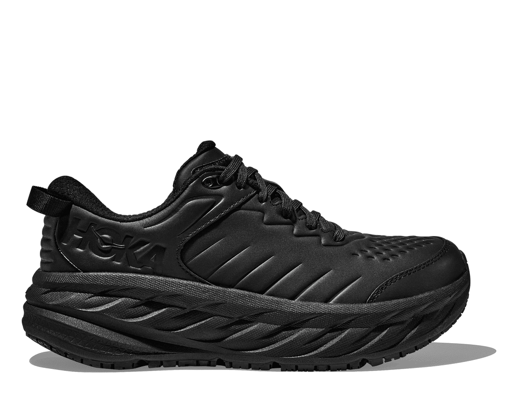 Women's Hoka Bondi SR: Slip-Resistant Work & Walking Shoes with Water-Resistant Leather