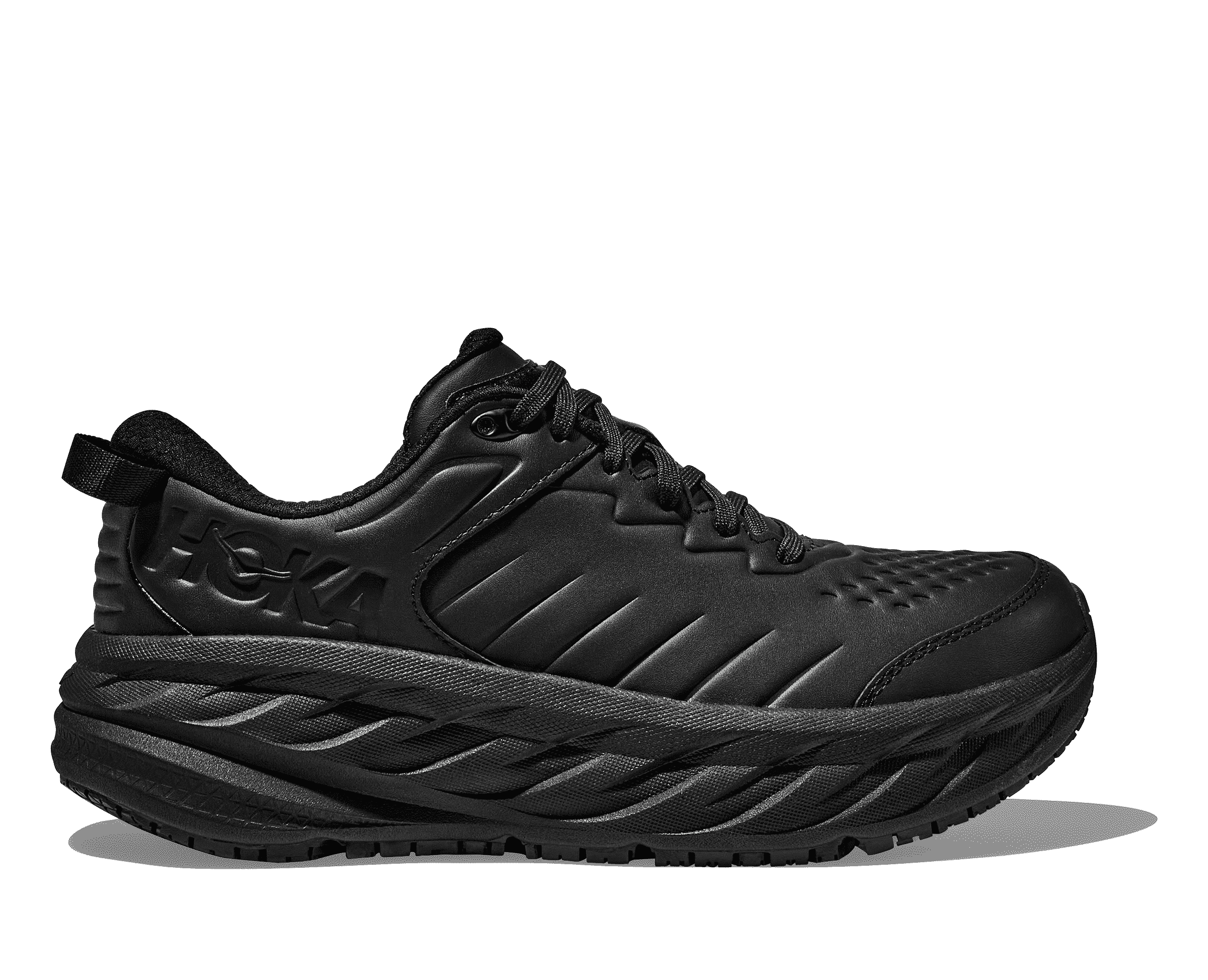 Women's Hoka Bondi SR: Slip-Resistant Work & Walking Shoes with Water-Resistant Leather