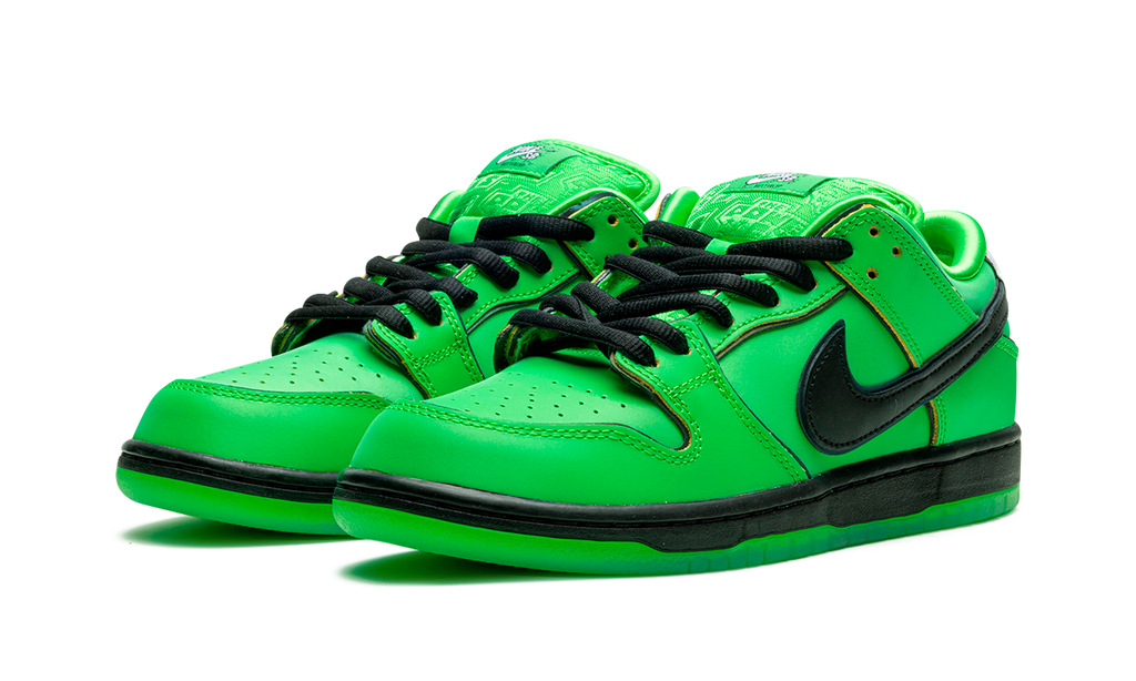 Nike SB Dunk Low Powerpuff Girls Buttercup Green Leather FZ8319-300
