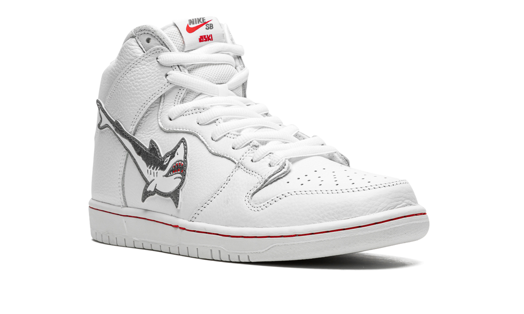 Nike SB Dunk High Pro ISO Oski Great White - Shark Embroidered Skate Shoe DC8908