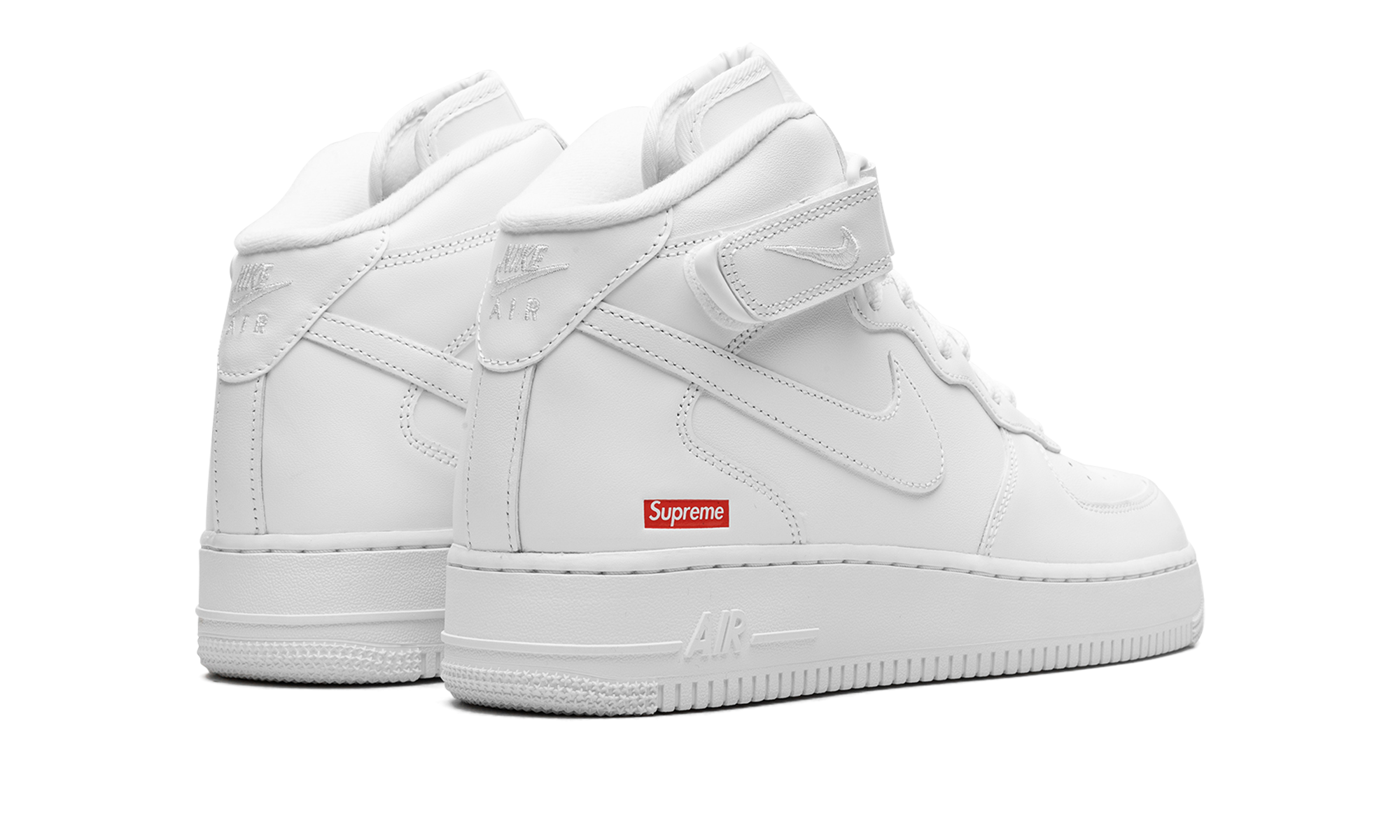 Air Force 1 Mid Supreme Mini Box Logo White FZ8784 100 | Iconic Collaboration Sneaker