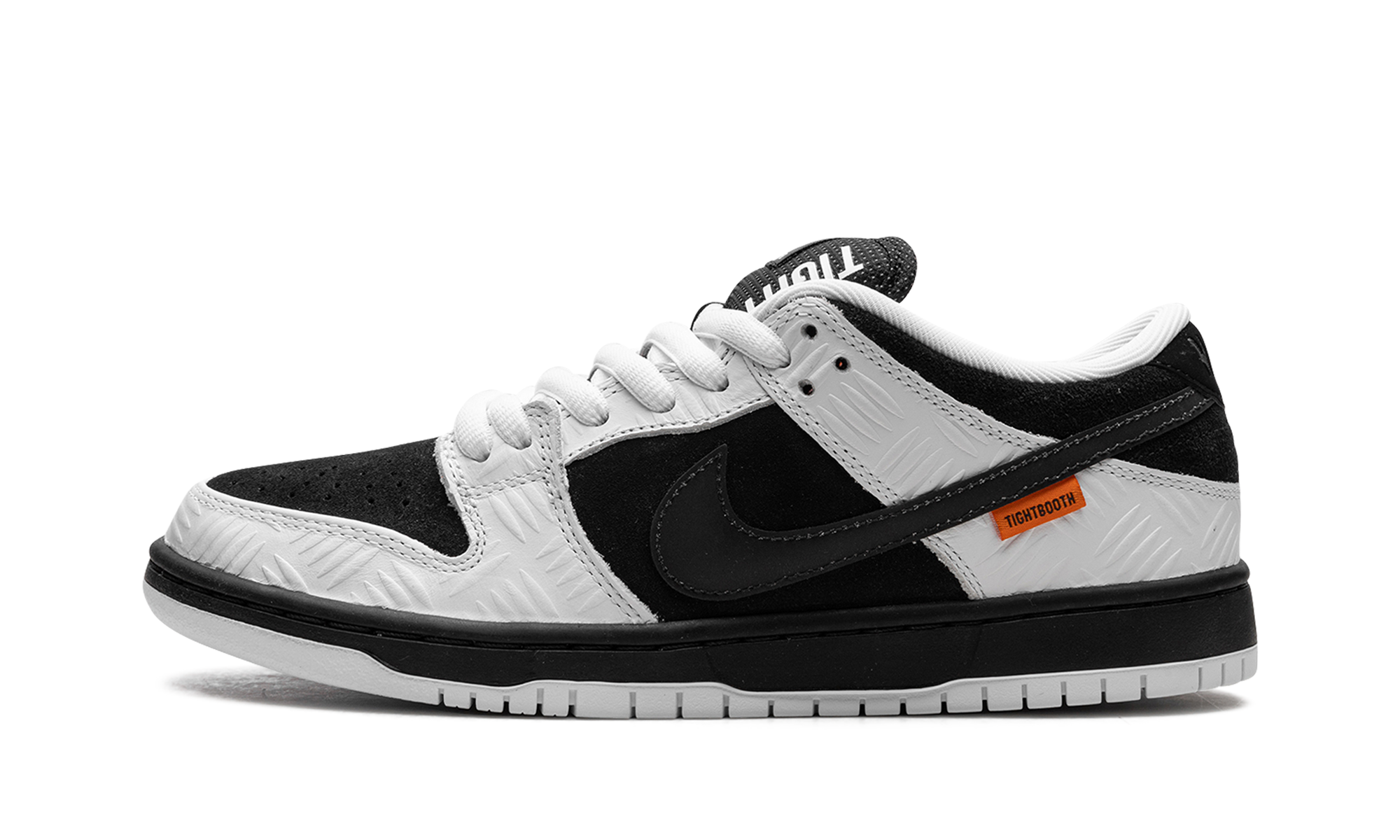 Nike SB Dunk Low TIGHTBOOTH - Black Suede & White Leather Skate Shoe
