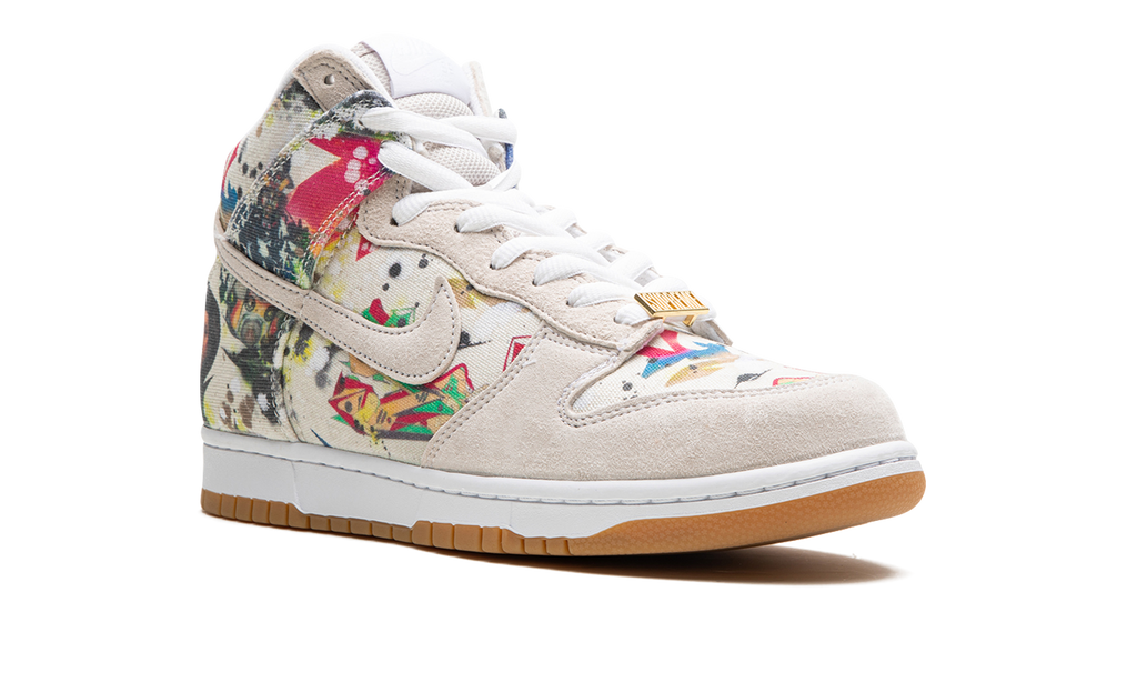 Supreme x Nike SB Dunk High Rammellzee FD8779-100 | Collaborative Skate Sneaker