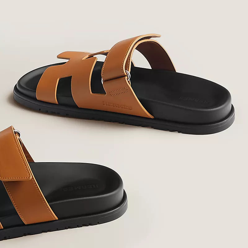 Chypre Sandal, Unisex, Leather, Beige/natural