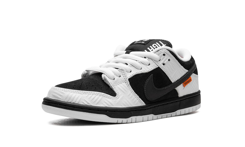 Nike SB Dunk Low TIGHTBOOTH - Black Suede & White Leather Skate Shoe
