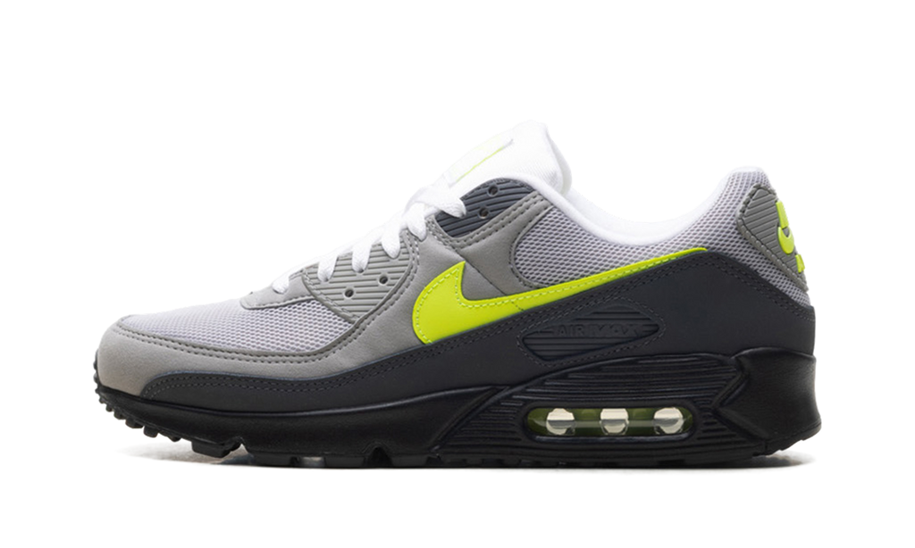 Nike Air Max 90 "Neon" - Iconic Running Shoe with Volt Neon Accents