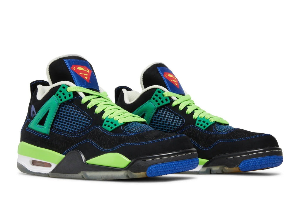 Jordan 4 Retro 'Doernbecher' - Superman-Inspired Black Nubuck Basketball Shoe