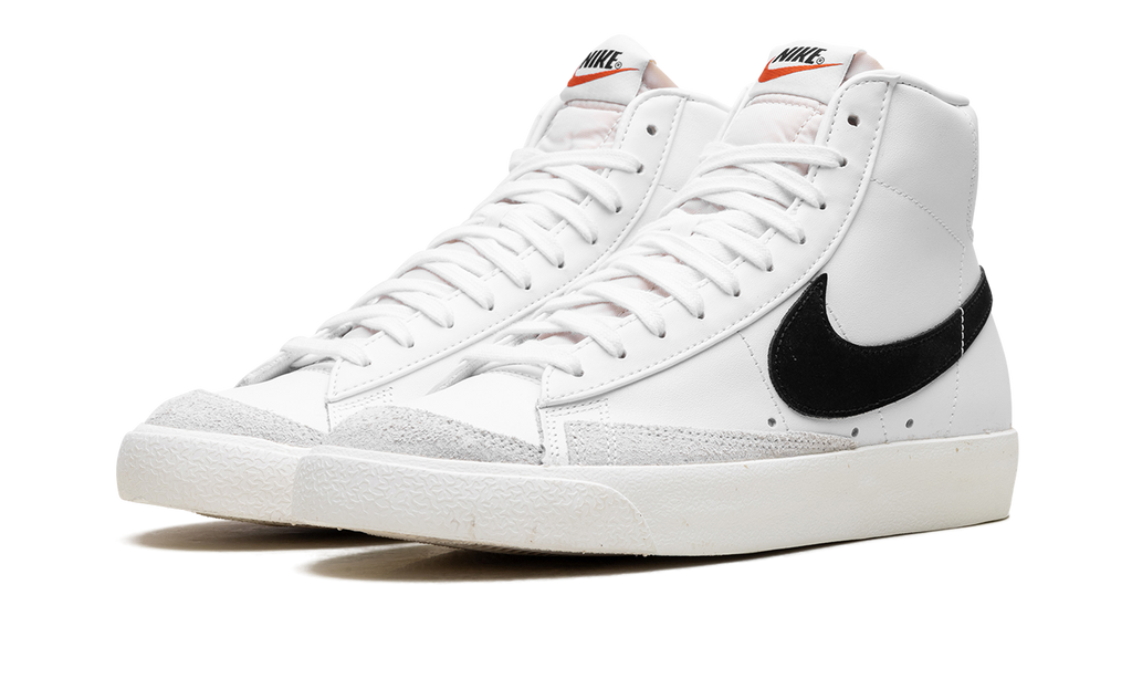 Nike Blazer Mid '77 Vintage White Black Leather Sneakers | Classic Basketball Heritage