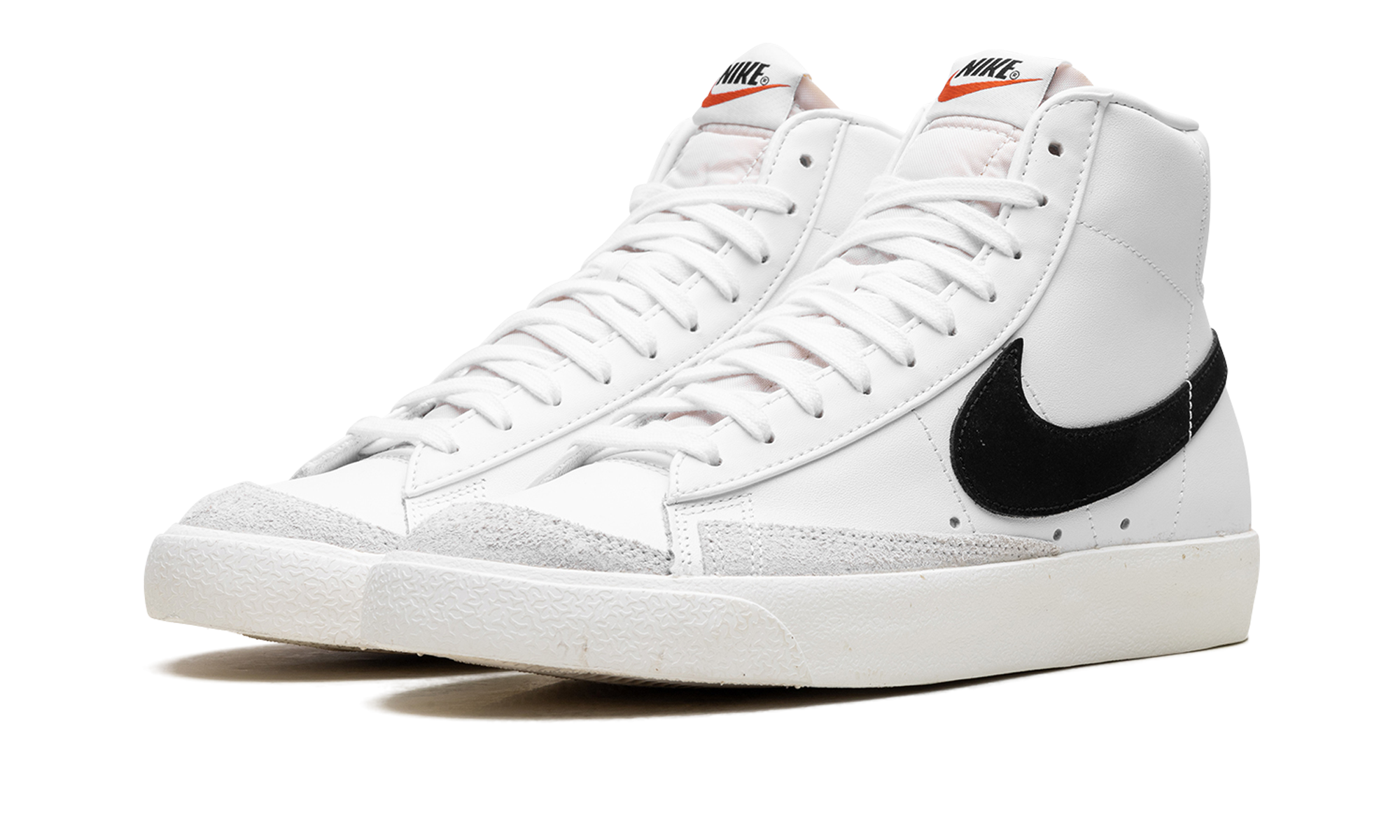 Nike Blazer Mid '77 Vintage White Black Leather Sneakers | Classic Basketball Heritage