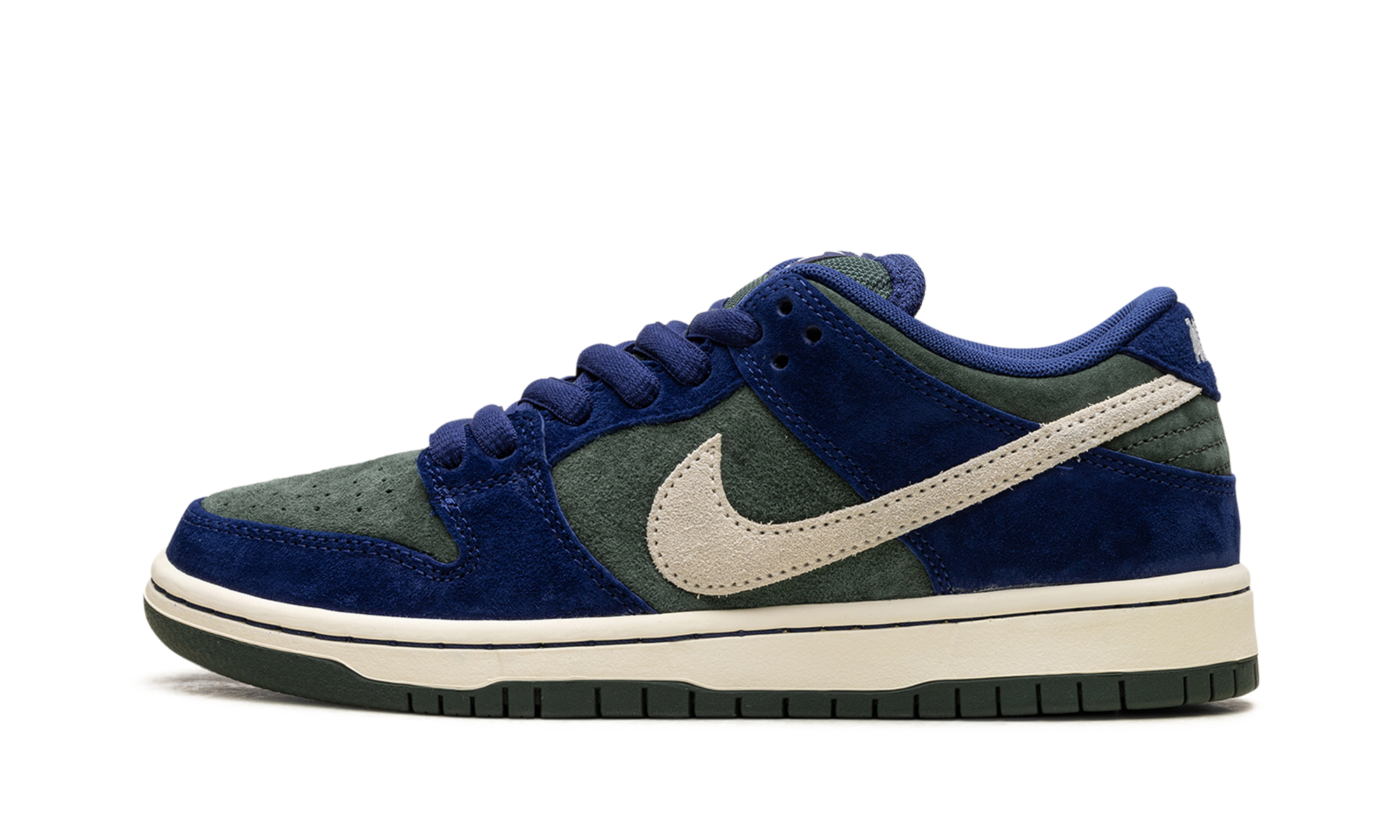 Nike SB Dunk Low Deep Royal Blue HF3704-400 | Vintage Green & Navy Skate Shoe