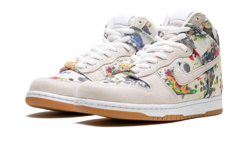Supreme x Nike SB Dunk High Rammellzee FD8779-100 | Collaborative Skate Sneaker