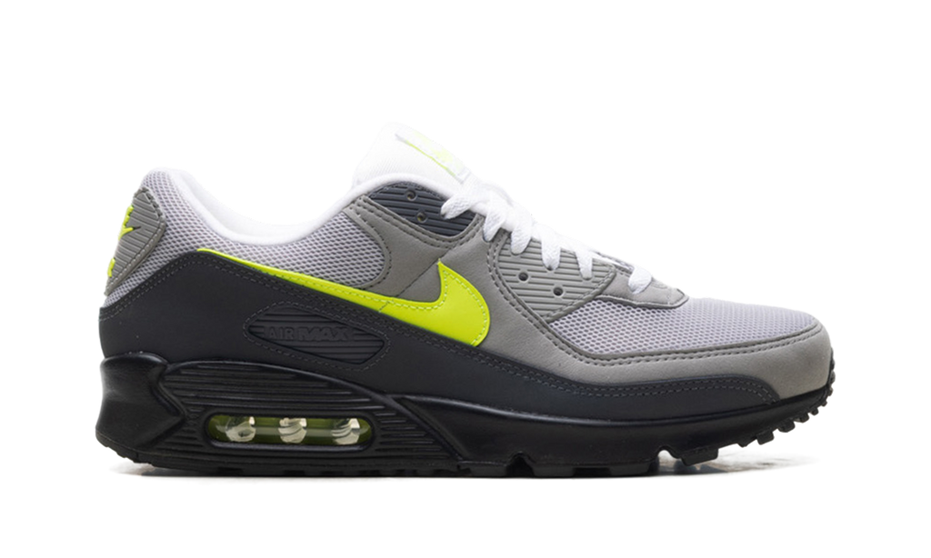 Nike Air Max 90 "Neon" - Iconic Running Shoe with Volt Neon Accents