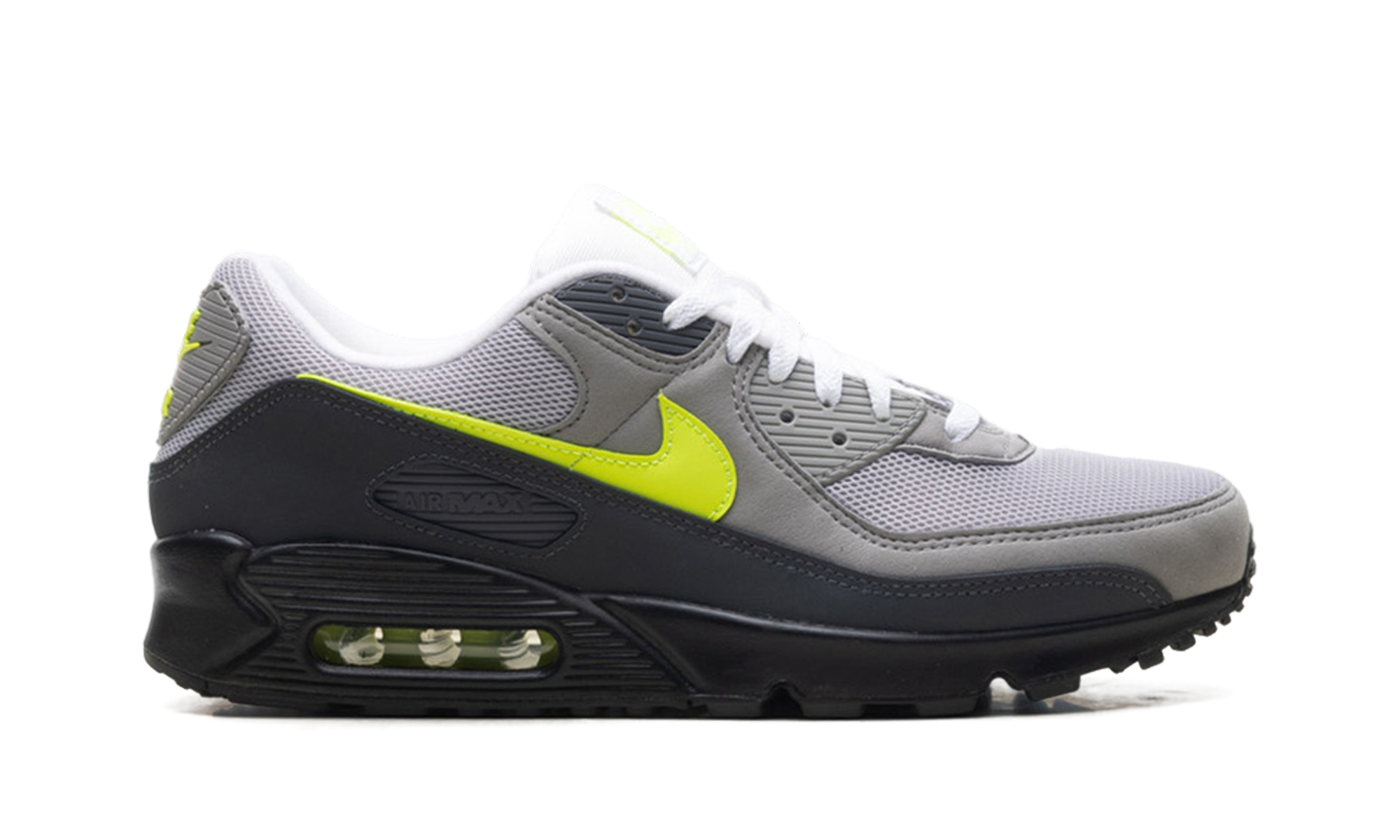 Nike Air Max 90 "Neon" - Iconic Running Shoe with Volt Neon Accents