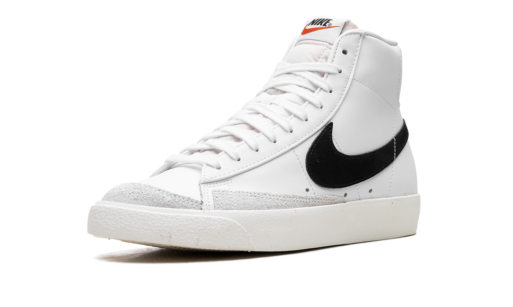 Nike Blazer Mid '77 Vintage White Black Leather Sneakers | Classic Basketball Heritage