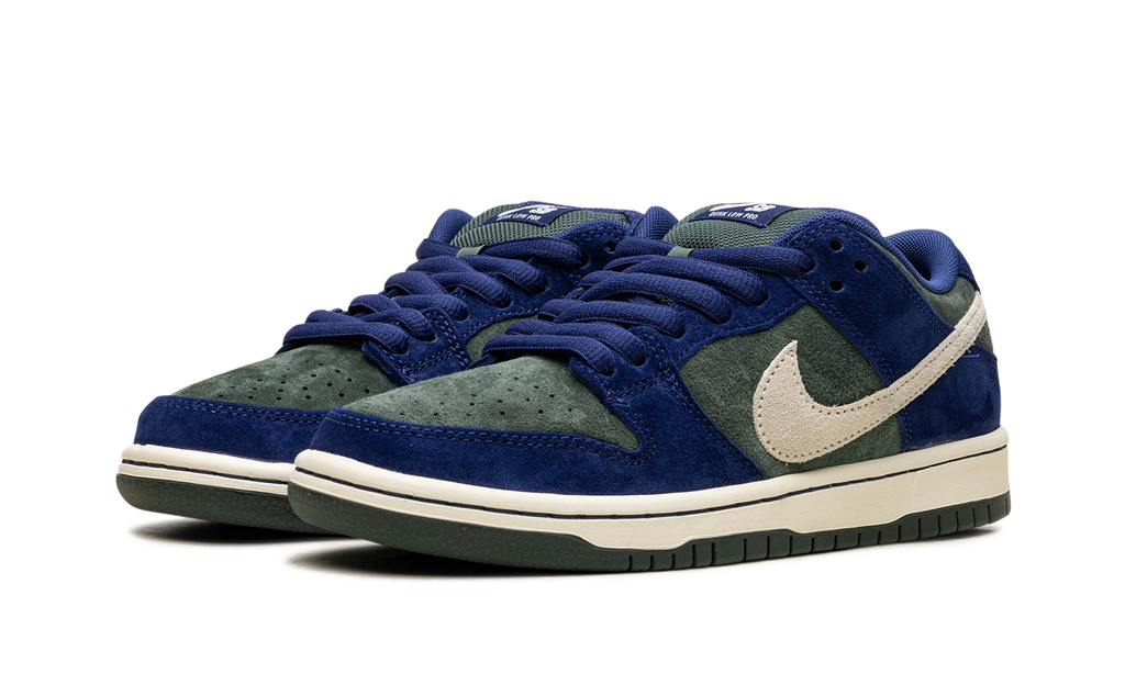 Nike SB Dunk Low Deep Royal Blue HF3704-400 | Vintage Green & Navy Skate Shoe