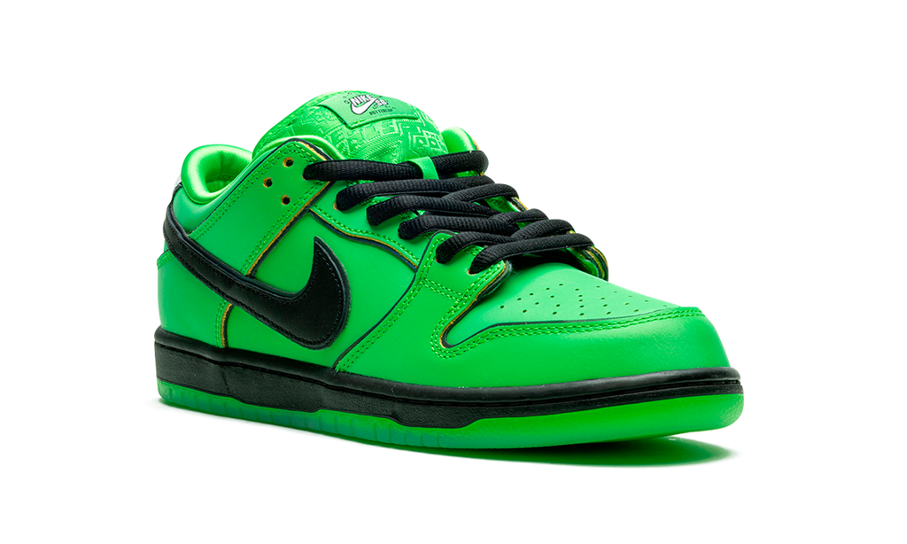 Nike SB Dunk Low Powerpuff Girls Buttercup Green Leather FZ8319-300