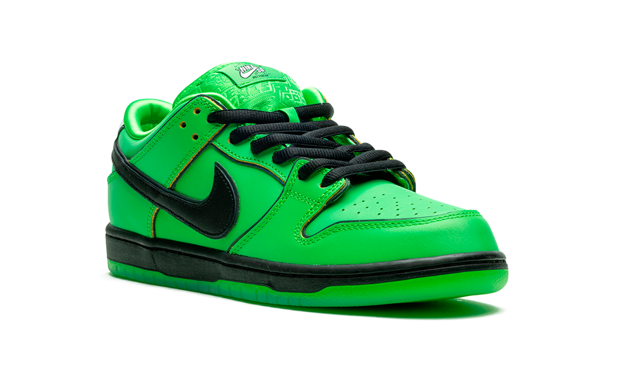 Nike SB Dunk Low Powerpuff Girls Buttercup Green Leather FZ8319-300