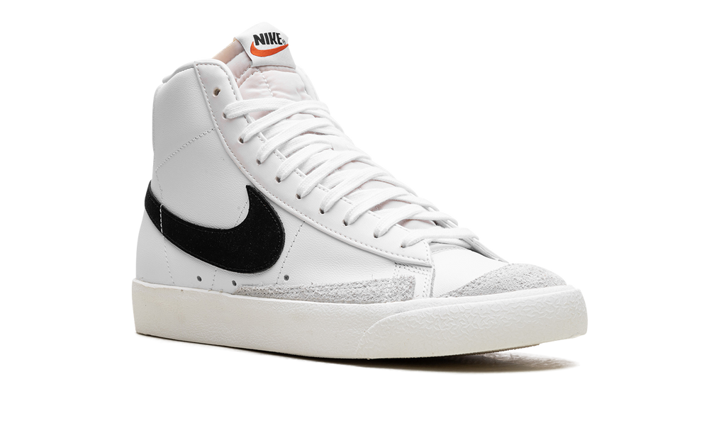 Nike Blazer Mid '77 Vintage White Black Leather Sneakers | Classic Basketball Heritage