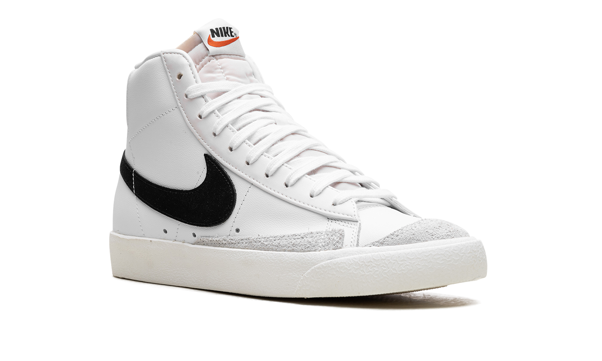 Nike Blazer Mid '77 Vintage White Black Leather Sneakers | Classic Basketball Heritage