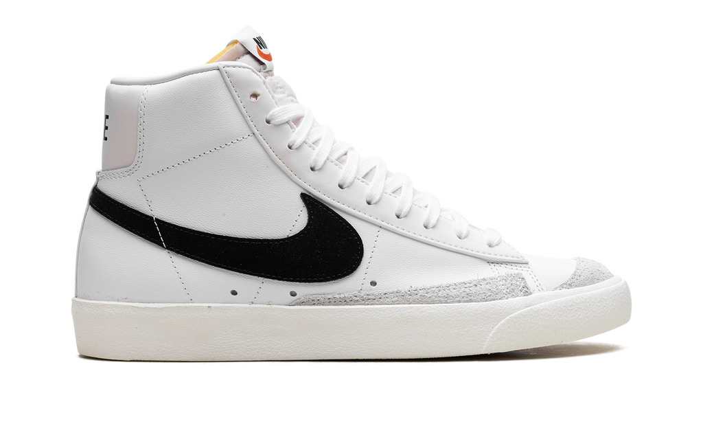 Nike Blazer Mid '77 Vintage White Black Leather Sneakers | Classic Basketball Heritage