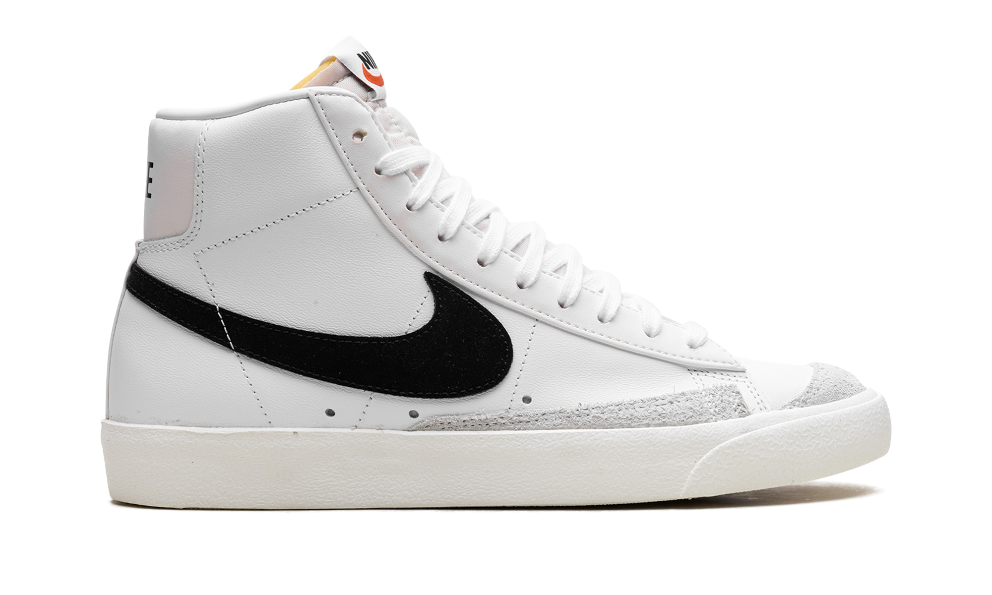 Nike Blazer Mid '77 Vintage White Black Leather Sneakers | Classic Basketball Heritage