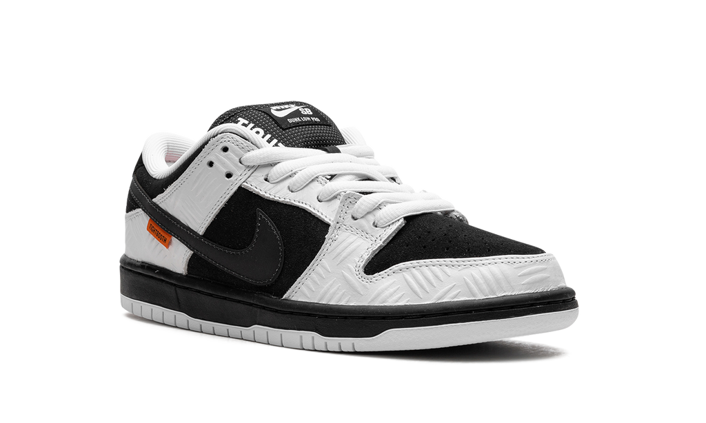 Nike SB Dunk Low TIGHTBOOTH - Black Suede & White Leather Skate Shoe