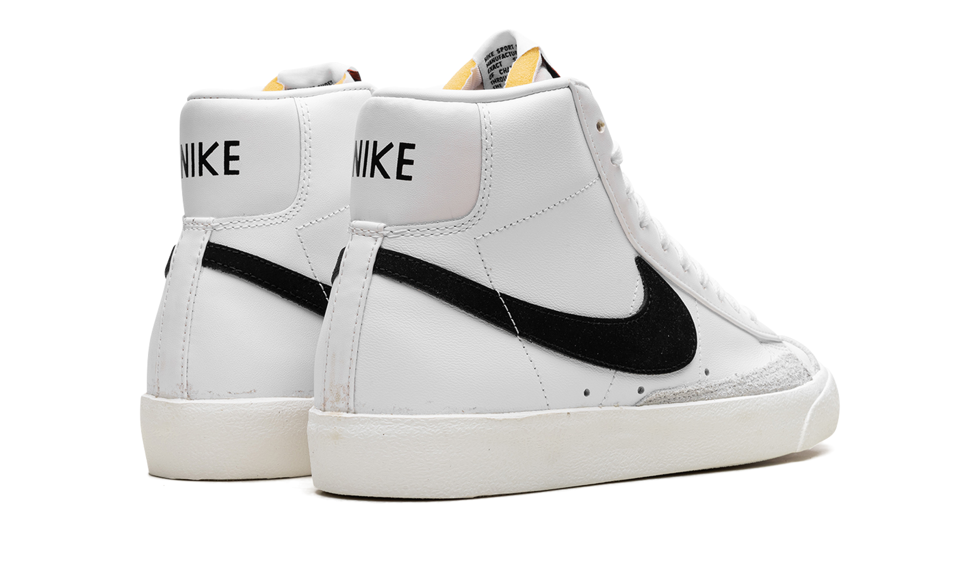 Nike Blazer Mid '77 Vintage White Black Leather Sneakers | Classic Basketball Heritage