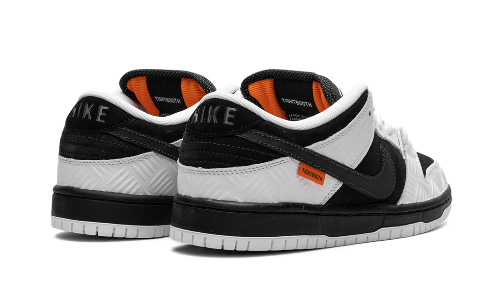 Nike SB Dunk Low TIGHTBOOTH - Black Suede & White Leather Skate Shoe