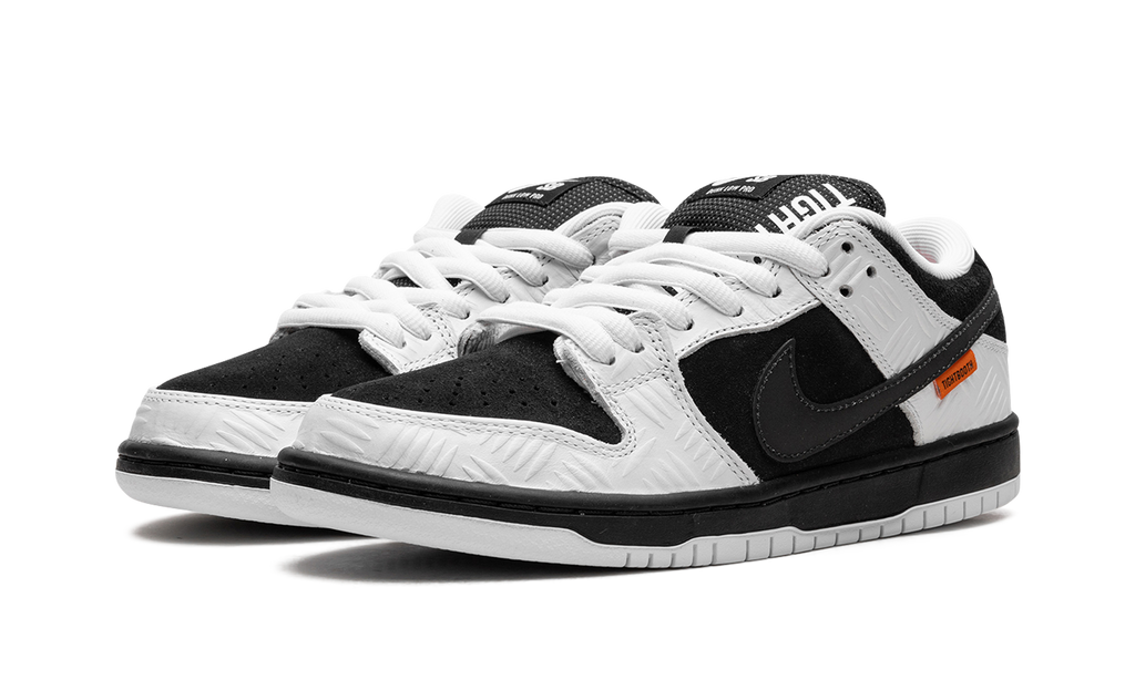 Nike SB Dunk Low TIGHTBOOTH - Black Suede & White Leather Skate Shoe