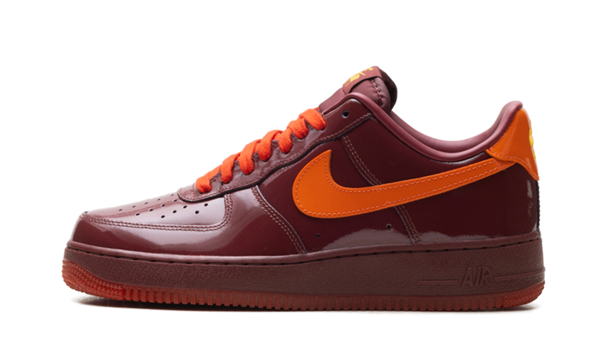 Nike Air Force 1 Low Patent Leather Dark Team Red Safety Orange IO4489 601