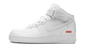Air Force 1 Mid Supreme Mini Box Logo White FZ8784 100 | Iconic Collaboration Sneaker