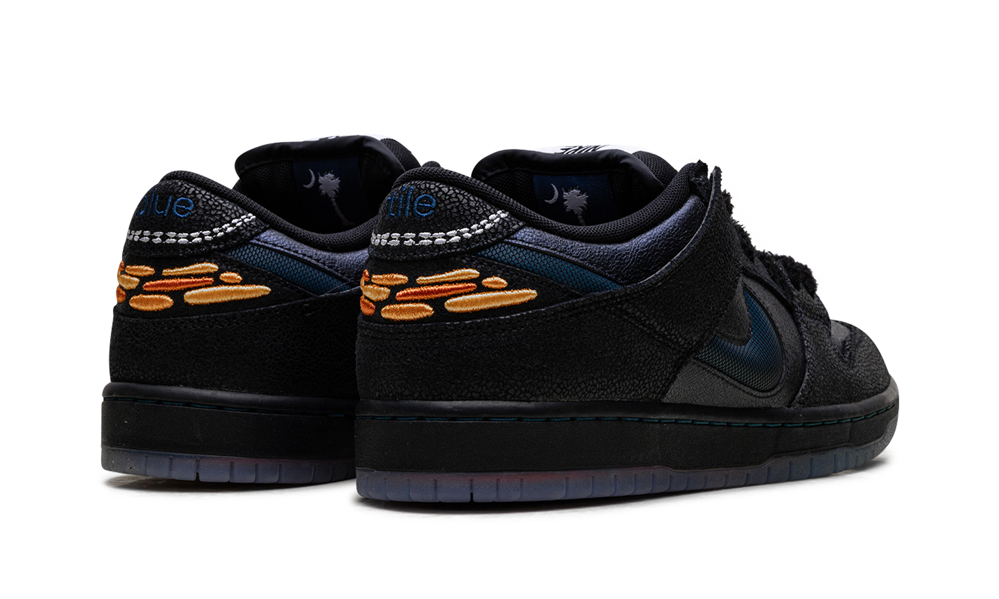 Nike SB Dunk Low Pro Bluetile Skateboards Black Pitch Blue Monarch Butterfly