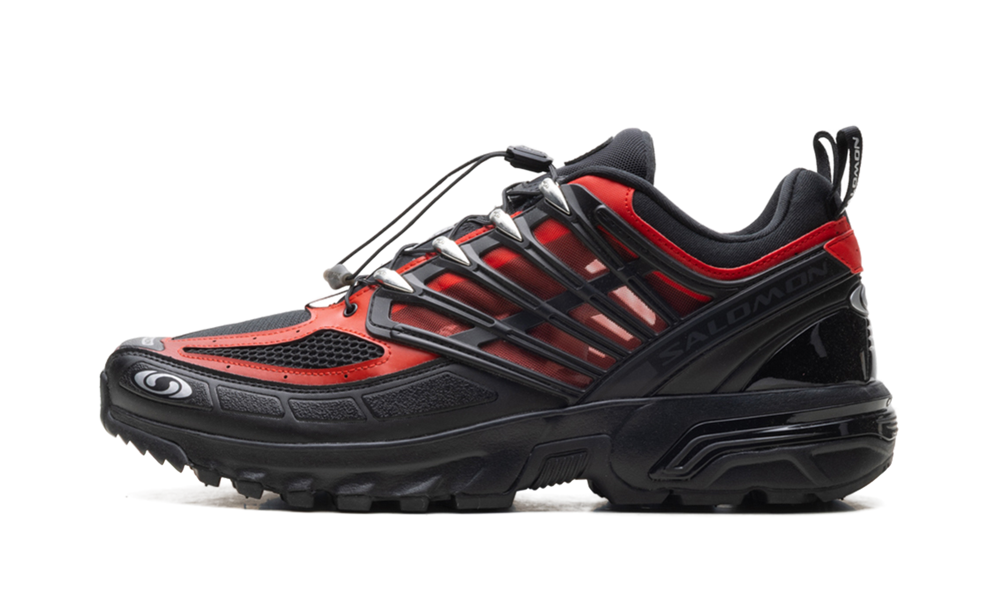 ACS Pro Black Flame Scarlet Silver Kurim Cage Sneaker - Performance Mesh Design