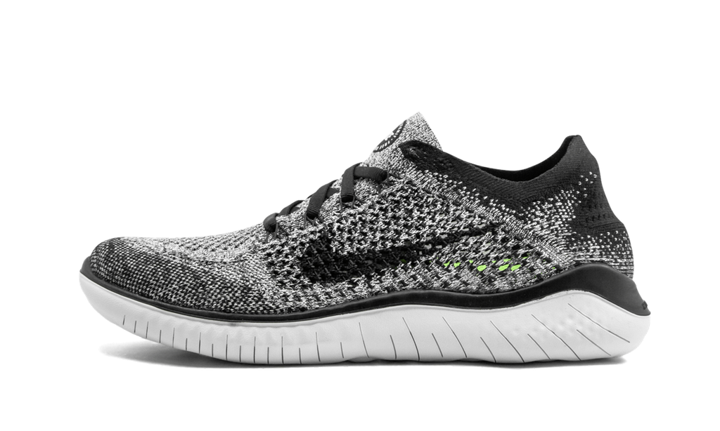 Nike Free RN Flyknit 2018 Women's Running Shoe - Oreo Colorway 942839 101
