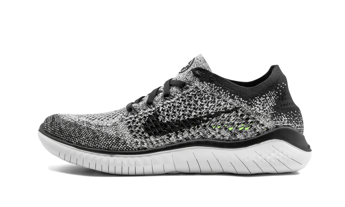 Nike Free RN Flyknit 2018 Women's Running Shoe - Oreo Colorway 942839 101