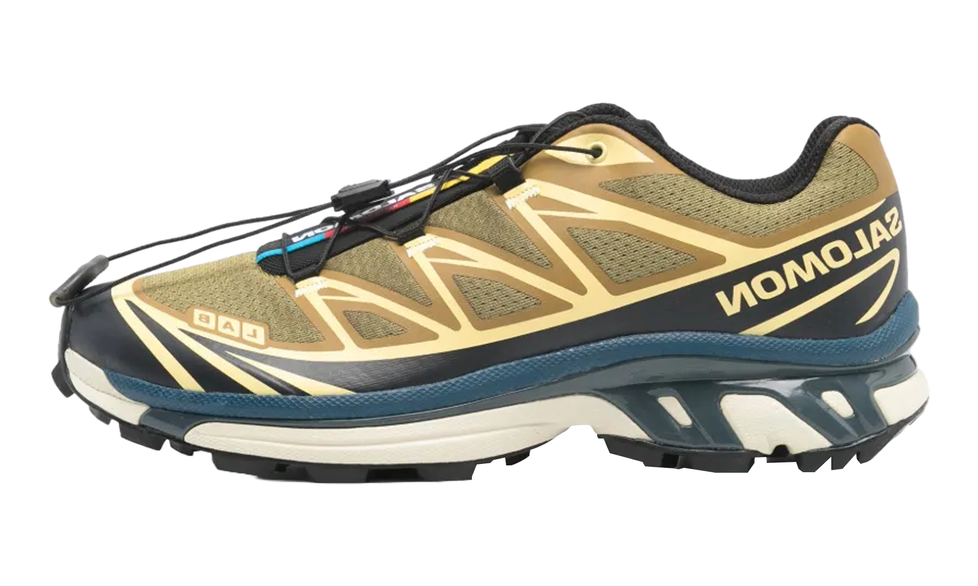 Salomon XT-6 Sneakers in Brilliant Olive & Dark Navy - Advanced Trail Style