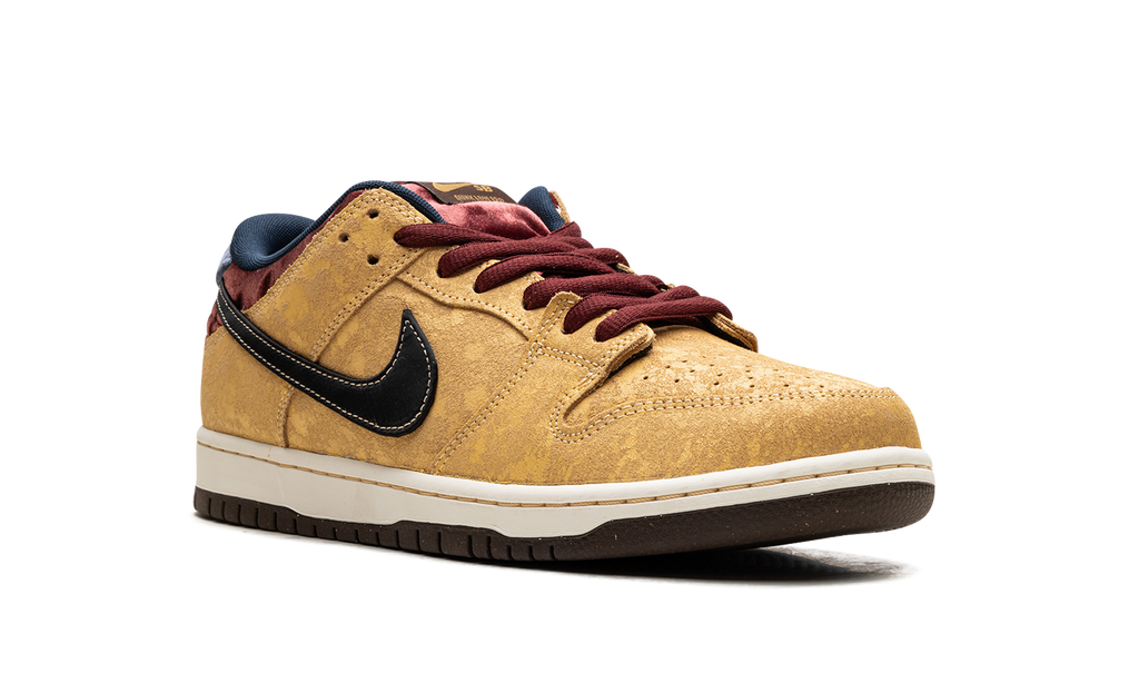 Nike SB Dunk Low "City of Cinema" - Celestial Gold Crackled Leather Paris-Inspired Skate Shoe