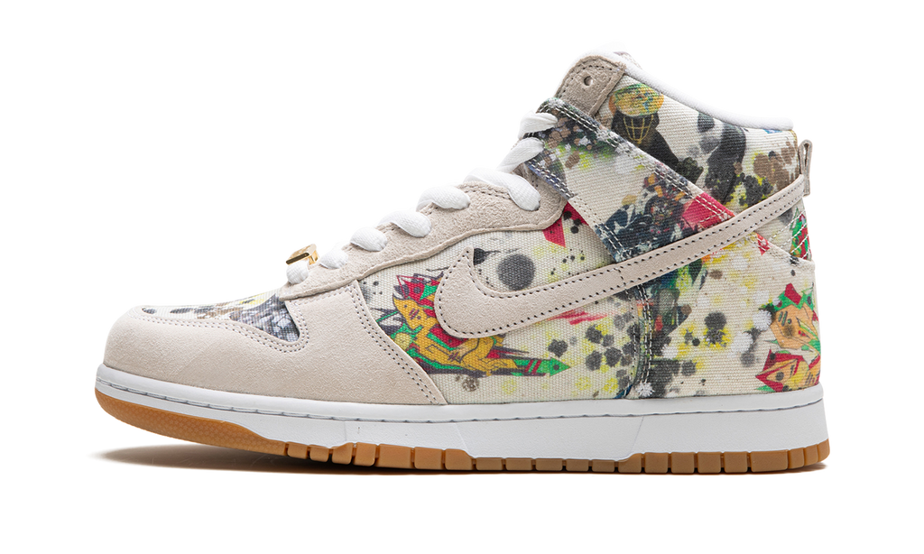 Supreme x Nike SB Dunk High Rammellzee FD8779-100 | Collaborative Skate Sneaker