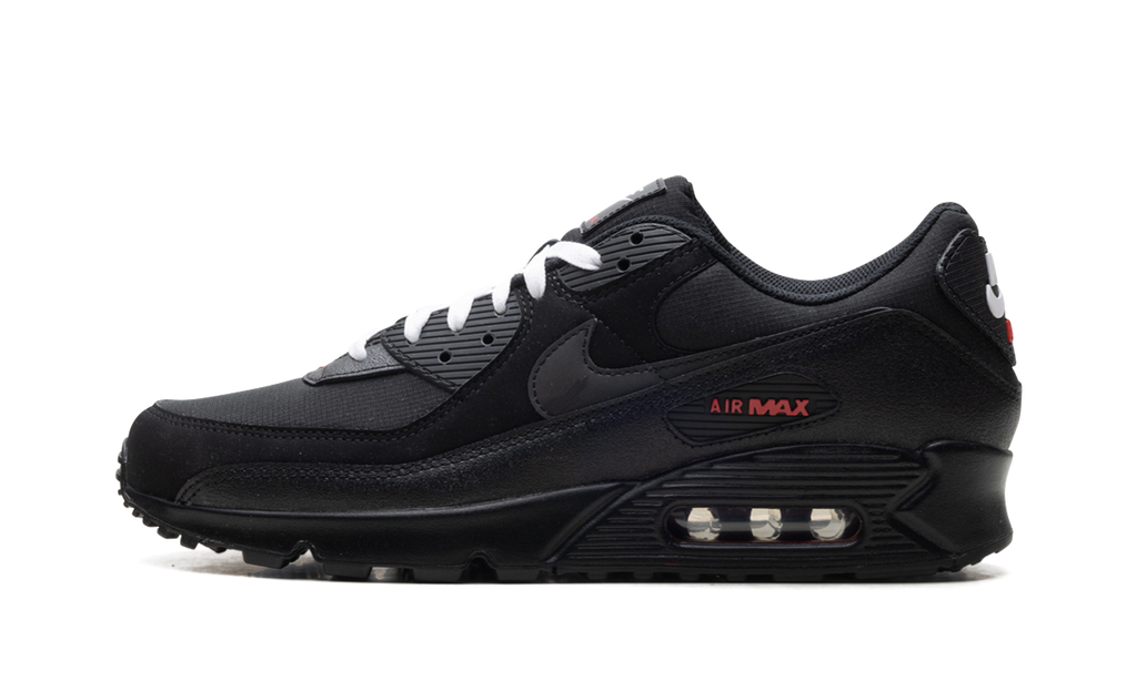Nike Air Max 90 "Black Sport Red" DC9388 002 | Classic Tinker Hatfield Design