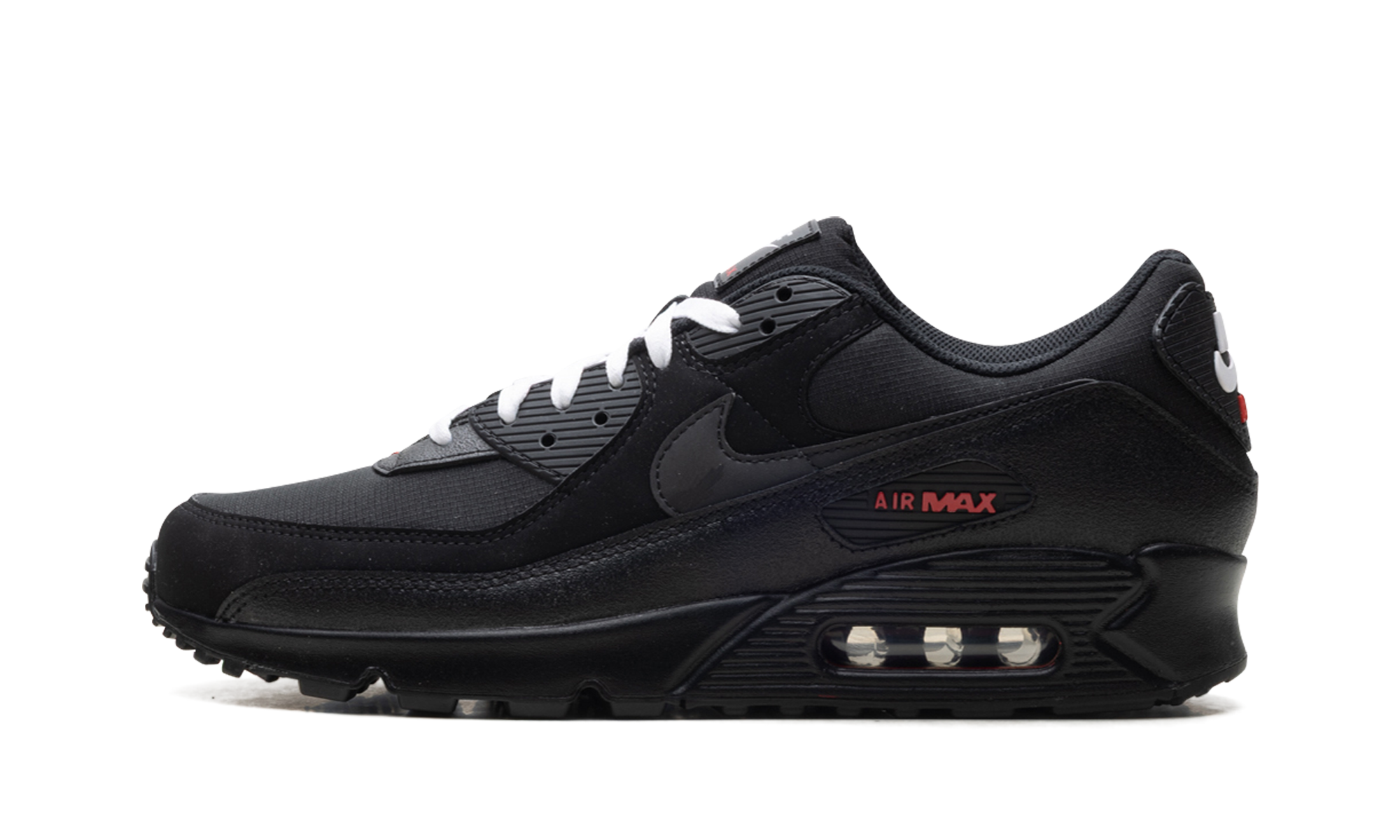 Nike Air Max 90 "Black Sport Red" DC9388 002 | Classic Tinker Hatfield Design