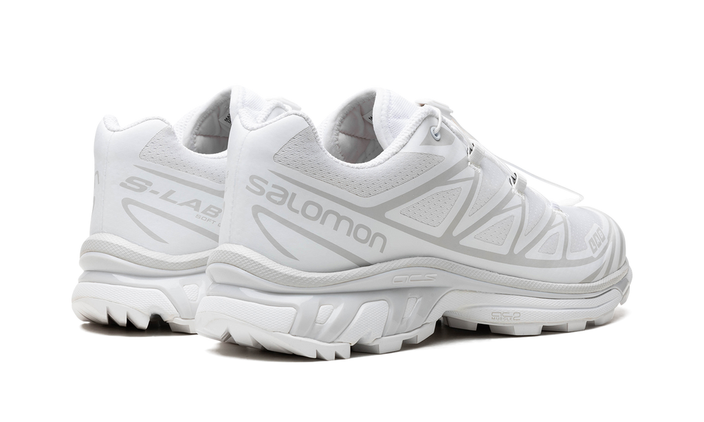 XT-6 Lunar Rock White Mesh Trail Sneakers with Quicklace™ System