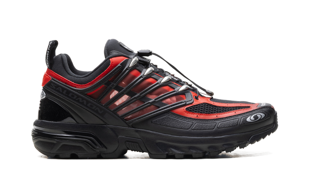ACS Pro Black Flame Scarlet Silver Kurim Cage Sneaker - Performance Mesh Design