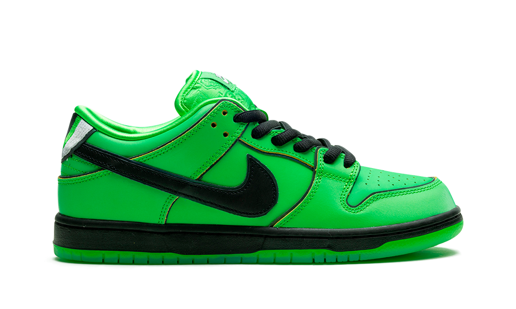 Nike SB Dunk Low Powerpuff Girls Buttercup Green Leather FZ8319-300