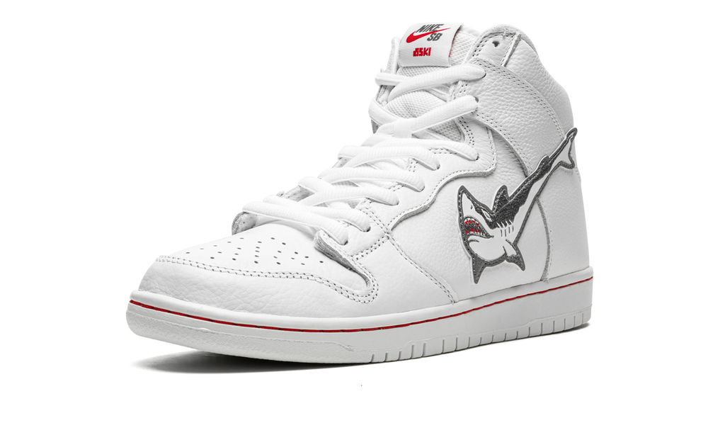 Nike SB Dunk High Pro ISO Oski Great White - Shark Embroidered Skate Shoe DC8908