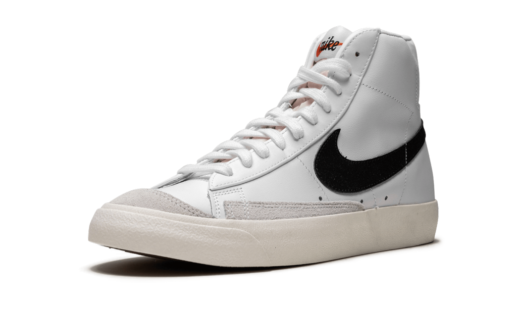 Nike Blazer Mid '77 Vintage White Black Leather Sneakers | Classic Basketball Heritage